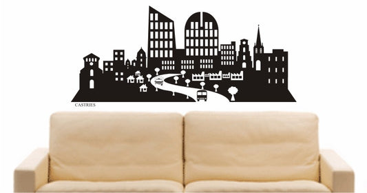 WANDTATTOO e650 Skyline Stadt - Castries (St. Lucia) Design 2