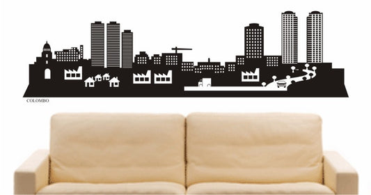 WANDTATTOO e651 Skyline Stadt - Colombo (Sri Lanka) Design 2