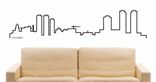 WANDTATTOO e651 Skyline Stadt - Colombo (Sri Lanka) Design 4