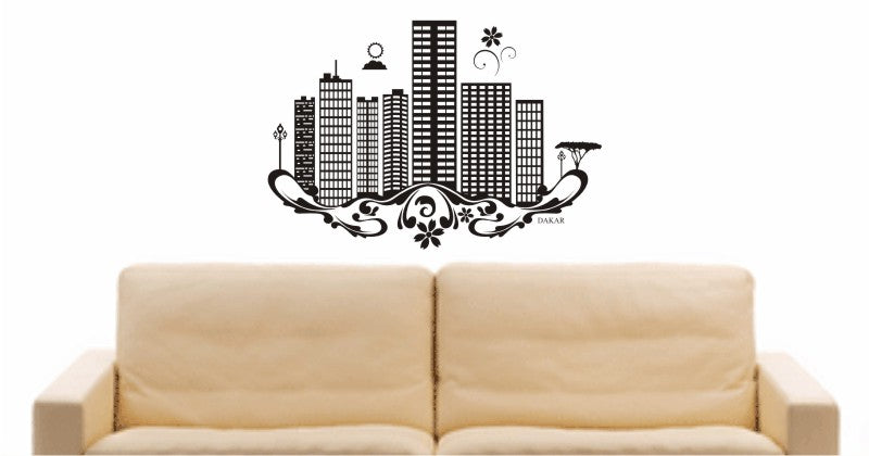 WANDTATTOO e652 Skyline Stadt - Dakar (Senegal) Design 3