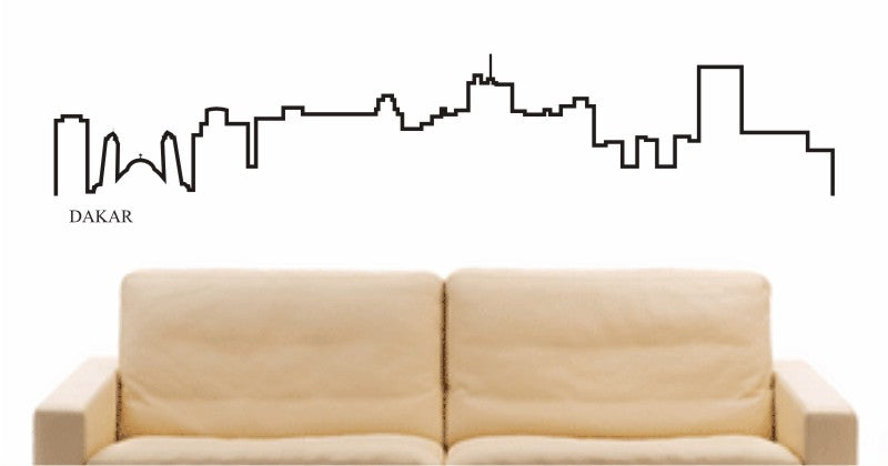 WANDTATTOO e652 Skyline Stadt - Dakar (Senegal) Design 4
