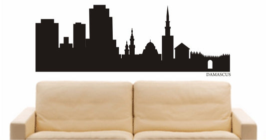 WANDTATTOO e653 Skyline Stadt - Damascus (Syrien) Design 1