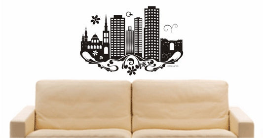 WANDTATTOO e653 Skyline Stadt - Damascus (Syrien) Design 3