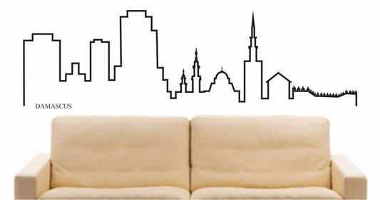 WANDTATTOO e653 Skyline Stadt - Damascus (Syrien) Design 4
