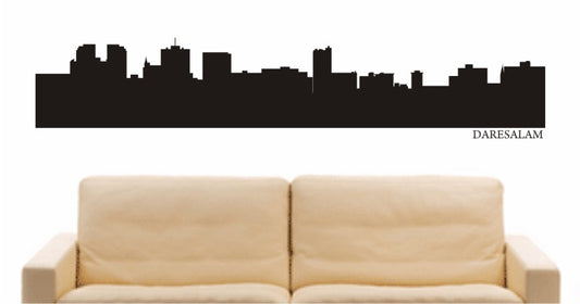 WANDTATTOO e654 Skyline Stadt - Daresalam (Tansania) Design 1