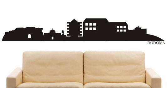 WANDTATTOO e655 Skyline Stadt - Dodoma (Tanzania) Design 1