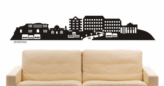 WANDTATTOO e655 Skyline Stadt - Dodoma (Tanzania) Design 2