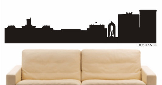 WANDTATTOO e656 Skyline Stadt - Dushanbe (Tadschikistan) Design 1