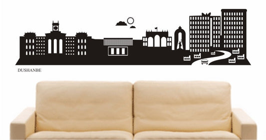 WANDTATTOO e656 Skyline Stadt - Dushanbe (Tadschikistan) Design 2