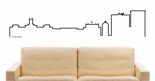 WANDTATTOO e656 Skyline Stadt - Dushanbe (Tadschikistan) Design 4