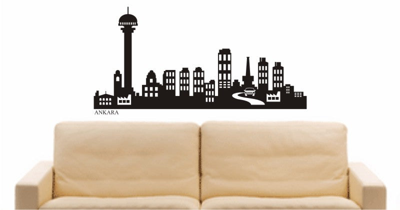 WANDTATTOO e657 Skyline Stadt - Ankara (Türkei ) Design 2