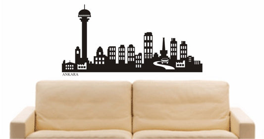 WANDTATTOO e657 Skyline Stadt - Ankara (Türkei ) Design 2
