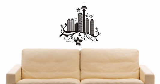 WANDTATTOO e657 Skyline Stadt - Ankara (Türkei ) Design 3