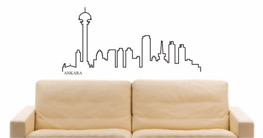 WANDTATTOO e657 Skyline Stadt - Ankara (Türkei ) Design 4