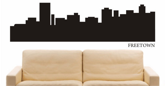 WANDTATTOO e658 Skyline Stadt - Freetown (Republik Sierra Leone) Design 1