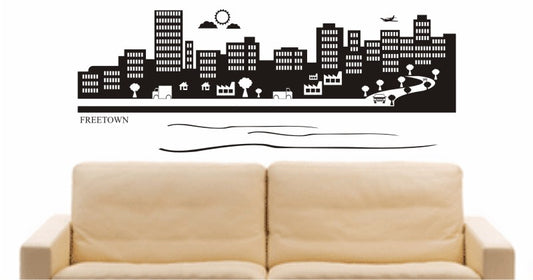 WANDTATTOO e658 Skyline Stadt - Freetown (Republik Sierra Leone) Design 2