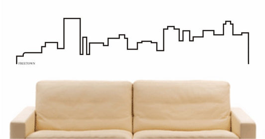 WANDTATTOO e658 Skyline Stadt - Freetown (Republik Sierra Leone) Design 4