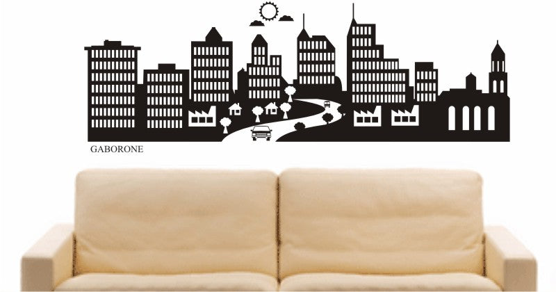 WANDTATTOO e660 Skyline Stadt - gaborone (Botswana) Design 2