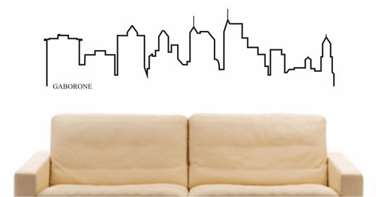 WANDTATTOO e660 Skyline Stadt - gaborone (Botswana) Design 4