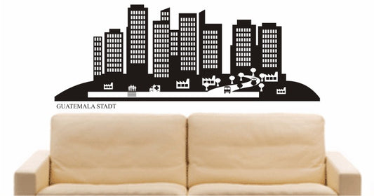 WANDTATTOO e661 Skyline Stadt - Guatemala (Guatemala-Stadt) Design 2