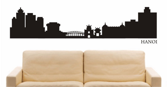 WANDTATTOO e662 Skyline Stadt - Hanoi (Vietnam) Design 1