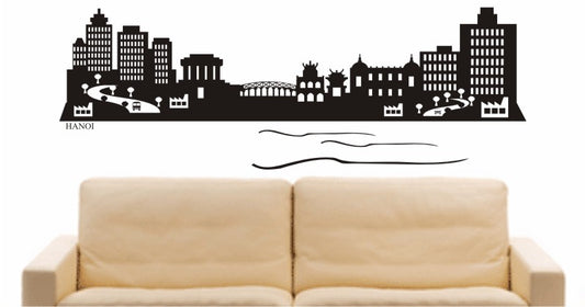 WANDTATTOO e662 Skyline Stadt - Hanoi (Vietnam) Design 2