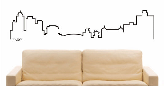 WANDTATTOO e662 Skyline Stadt - Hanoi (Vietnam) Design 4