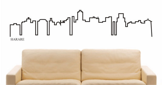 WANDTATTOO e663 Skyline Stadt - Harare (Staat) Design 4