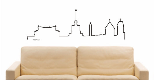 WANDTATTOO e664 Skyline Stadt - Jerewan (Armenien) Design 4