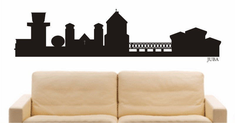 WANDTATTOO e666 Skyline Stadt - Juba (Südsudan) Design 1
