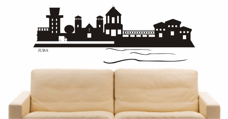 WANDTATTOO e666 Skyline Stadt - Juba (Südsudan) Design 2