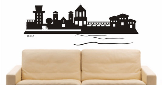 WANDTATTOO e666 Skyline Stadt - Juba (Südsudan) Design 2