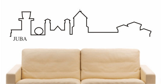WANDTATTOO e666 Skyline Stadt - Juba (Südsudan) Design 4