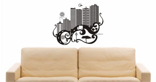 WANDTATTOO e667 Skyline Stadt - Kampala (Kampala) Design 3