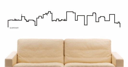 WANDTATTOO e668 Skyline Stadt - kapstadt (Südafrika) Design 4