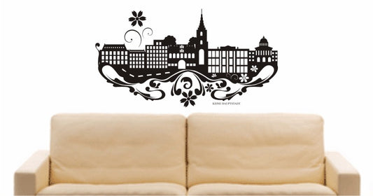 WANDTATTOO e669 Skyline Stadt - keine hauptstadt Design 3