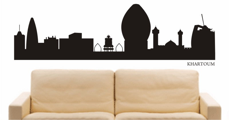 WANDTATTOO e670 Skyline Stadt - Khartum (Sudan) Design 1