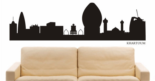 WANDTATTOO e670 Skyline Stadt - Khartum (Sudan) Design 1