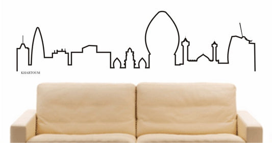 WANDTATTOO e670 Skyline Stadt - Khartum (Sudan) Design 4
