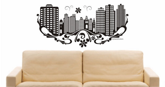 WANDTATTOO e672 Skyline Stadt - Kingstown (St. Vincent und die Grenadinen) Design 3