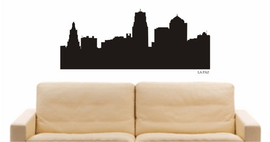 WANDTATTOO e673 Skyline Stadt - la paz (Boliviens) Design 1