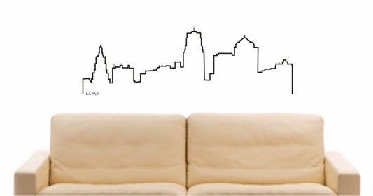 WANDTATTOO e673 Skyline Stadt - la paz (Boliviens) Design 4