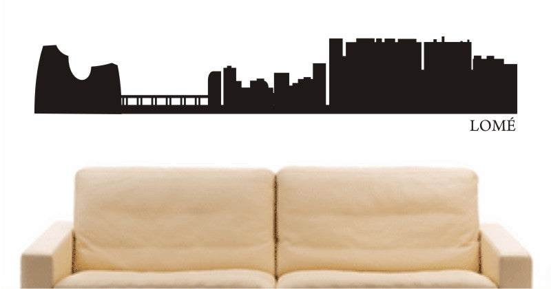 WANDTATTOO e675 Skyline Stadt - Lomé (Togo) Design 1