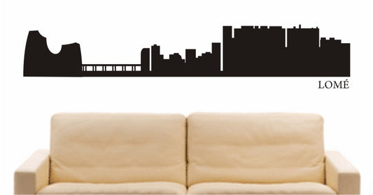 WANDTATTOO e675 Skyline Stadt - Lomé (Togo) Design 1