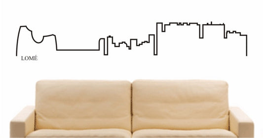 WANDTATTOO e675 Skyline Stadt - Lomé (Togo) Design 4