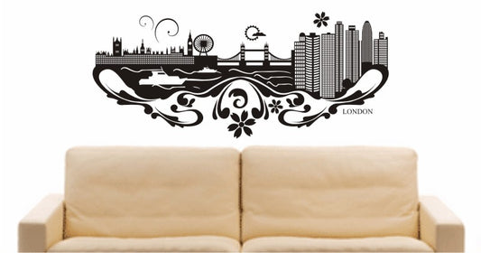 WANDTATTOO e676 Skyline Stadt - London ( England) Design 3