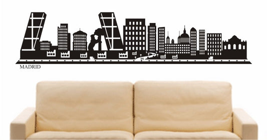 WANDTATTOO e677 Skyline Stadt - Madrid (Spain) Design 2