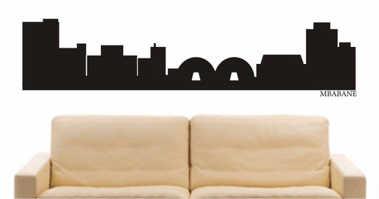 WANDTATTOO e679 Skyline Stadt - Mbabane (Swasiland) Design 1