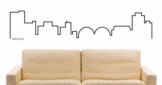 WANDTATTOO e679 Skyline Stadt - Mbabane (Swasiland) Design 4