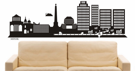 WANDTATTOO e680 Skyline Stadt - Minsk (Weißrussland) Design 2